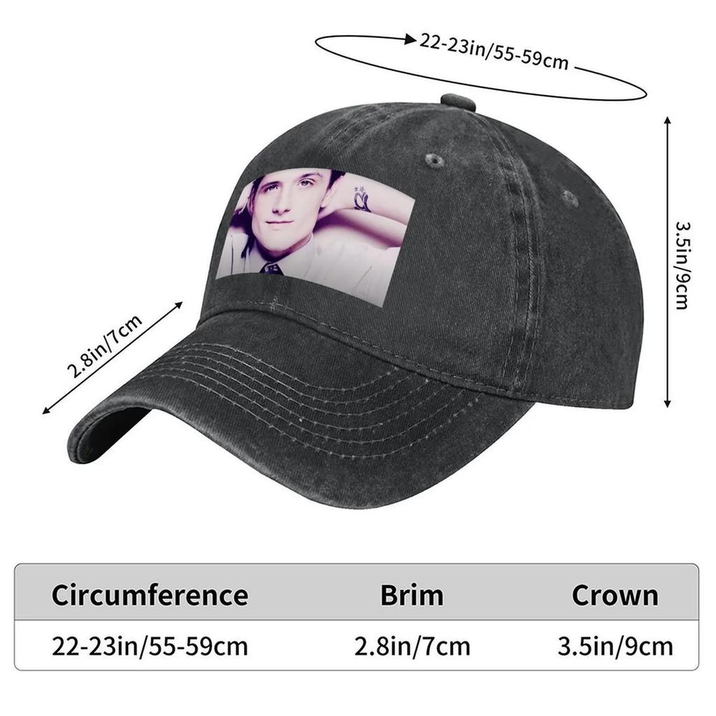 New Josh Hutcherson Whistle Meme Baseball Cap Fashion Beach New Hat Mountaineering Golf Wear GirlS Hats Unisexs