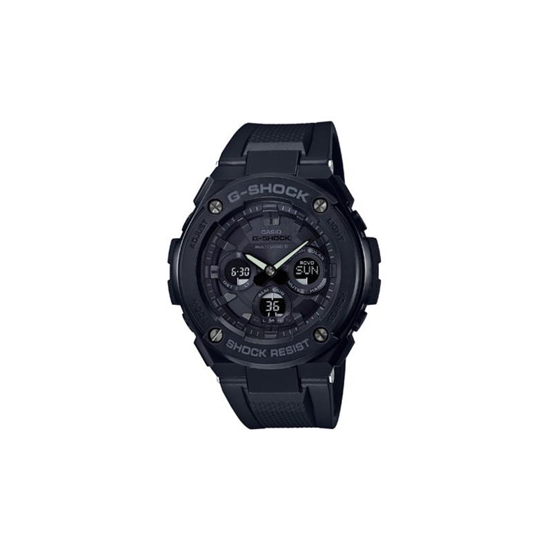 Casio Серия G-STEEL-W Двойной дисплей с диском Сердце из стали Металлическая текстура Водонепроницаемые и ударопрочные Солнечный кварцевый механизм Ремешок из смолы GST-W300G-1A1PRD
