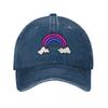 Bisexual Rainbow Baseball Cap Trucker Cap Custom Cap golf hat genuine hats for Unisex For Women  Unisexs