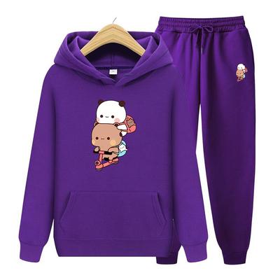 Женский комплект с капюшоном с длинными рукавами Bubu и Dudu Drink Bubble Tea с принтом, женский комплект с капюшоном Kawaii, женская толстовка, одежда