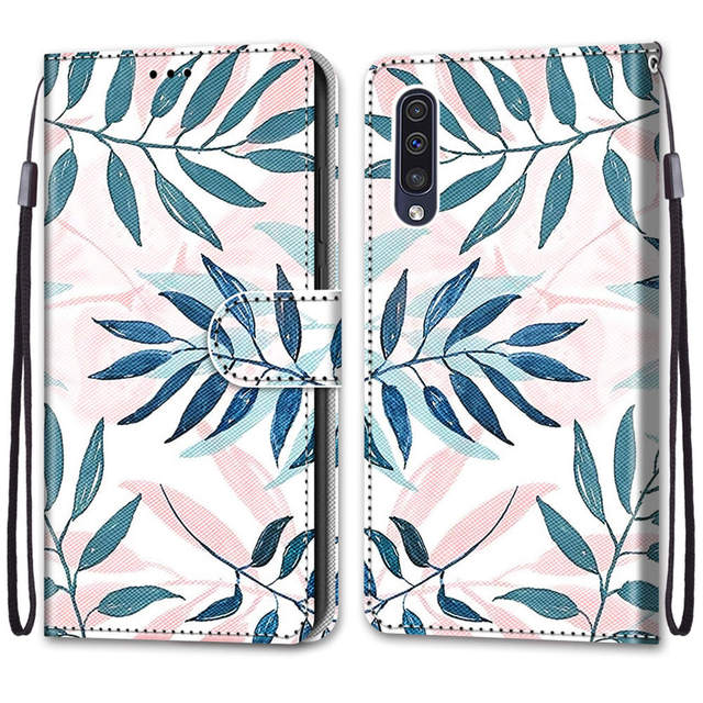 Флип-чехол для Etui Samsung Galaxy A50 A30s A50s A 50, кожаный чехол-бумажник с магнитом, чехол для телефона с милым котом и собакой, бампер Carcasa Girl