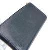 LOUIS VUITTON Taurillon Clemence L-shaped fastener purse leather Noir Used