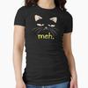 Meh. Cat Fitted T-Shirt