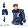 Pajama Set – Boys' Warm Printed Top & Pants with Sport-Themed Graphics, Winter 6076-024-33-1-2 HC