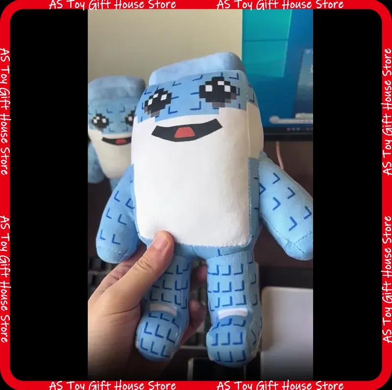 Roblox Cute Pixel Shark Plush Doll Steal A Brainrot Game Peripheral Soft Stuffed Toy For Game Fans Home Bedroom Decor