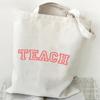 Life Graphics Женская холщовая сумка через плечо с леопардовым принтом и буквами Сумка для покупок Учитель Лучший подарок Женские многоразовые сумки