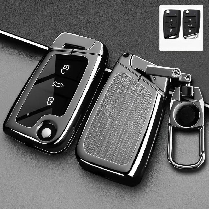 Premium Zinc Alloy Key Cover Case for Volkswagen ID.4/Tiguan L/TuZhong 06/Lamando L/Touareg Pro/Sagitar L (2026) - Key Fob Shell