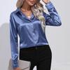 Summer Silk Shirts Women Spring Button Up Satin Blouse Loose Office Long Sleeve Ladies Tops Blusas Casual Shirt Elegant 26104