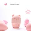 Милый мультяшный косметический держатель для спонжей с губкой для макияжа, держатель для пудры с розовым котом, портативный маленький спонж для сушки макияжа, чехлы для сушки макияжа