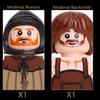 MOC Medieval Villager Figures Witch Blacksmith Farmer Building Blocks Peasant Old Lady Hoe Hammer Soldier Bricks Toys Kids Gift