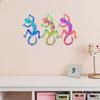 3Pcs Gecko Wall Decor Metal Art Lizard Hanging Sculptures Artwork Outdoor Decoration Iron