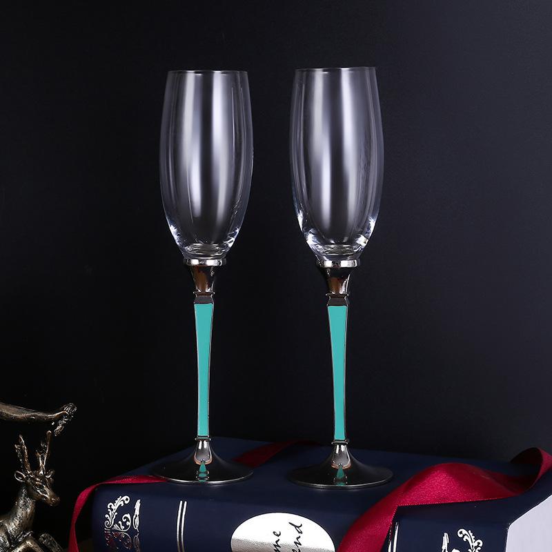 Креативный эмалевый хрустальный бокал для шампанского, набор бокалов для вина, бытовой кубок, бокал для игристого вина, подарочный винный набор