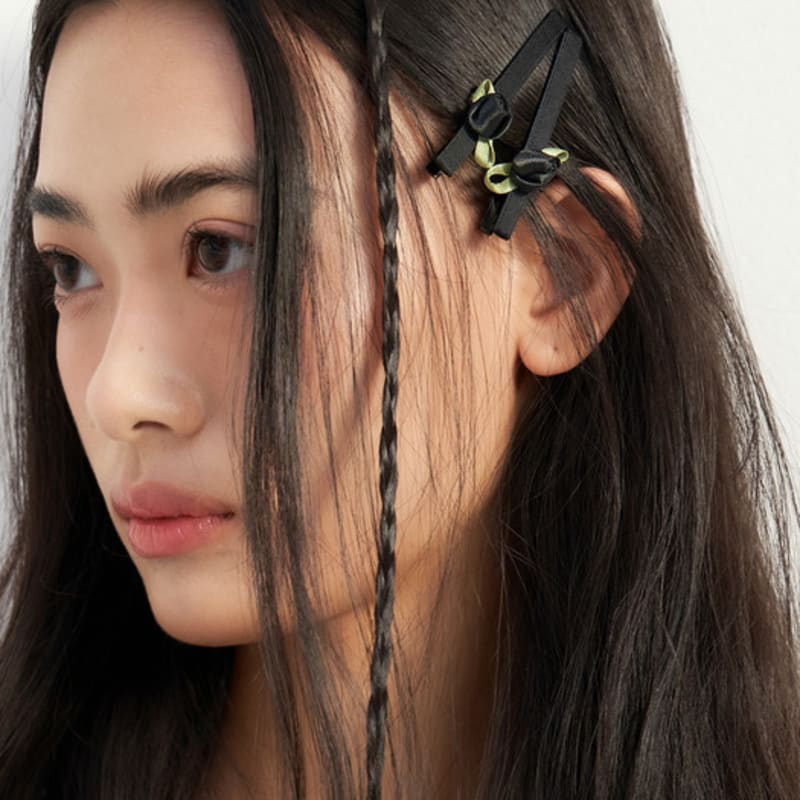 FANTASTIC PLANET [2SET] rose bud hair pin (4colors)