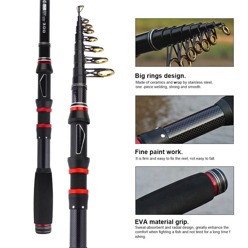 Rod Ftk Carp Fishing 18m30m1230lb Telescopic Fishing Rod Fiberglass Hard Carbon Fiber Fishing Rod