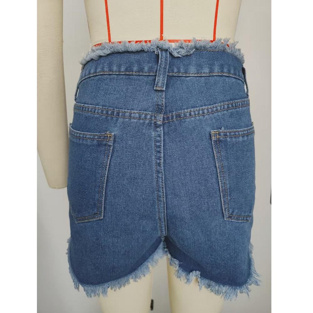 Женские летние джинсовые шорты женские потертые джинсы прямые мини шорты с кисточками