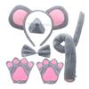 Mouse Costume Set Mouse Ear Headband Tail Nose Bow Tie Gloves Set