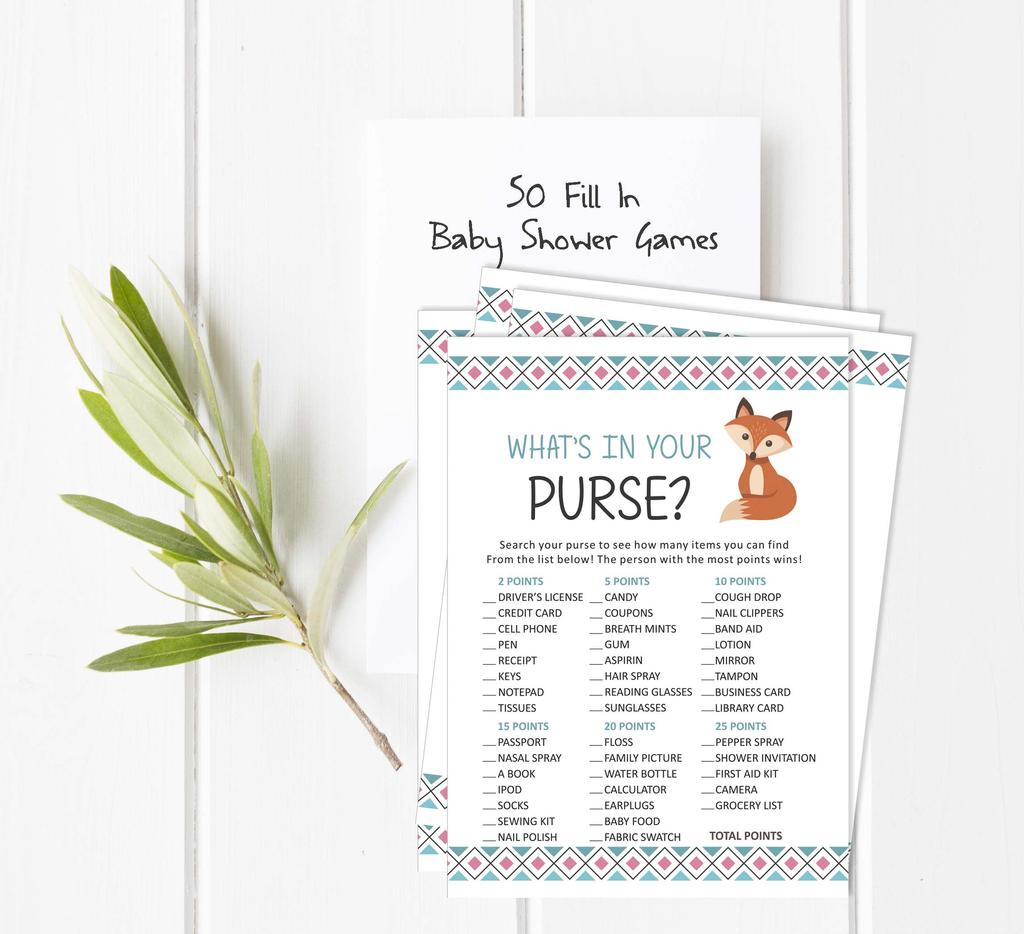 Inkdotpot 50 Baby Alphabet ABC Игра Джунгли Животные Игра Baby Shower Party