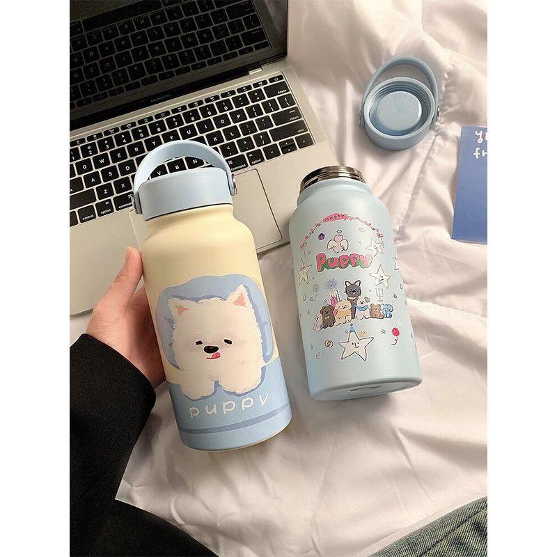German Canim Kalse Cute Cartoon Large Capacity Vacuum Cup Female New Arrival Handheld Cup Portable Water Kettle