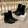 Booties Heeled Elastic Very High Heels Female Short Shoes Autumn Winter 2024 On Offer Trend New In Promotion Women's Ankle Boots