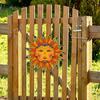 Iron Sun Wall Decor Sun Flower Wall Art Decoration Sun Face Ornament for Home Garden Farmhouse Living Room Bedroom