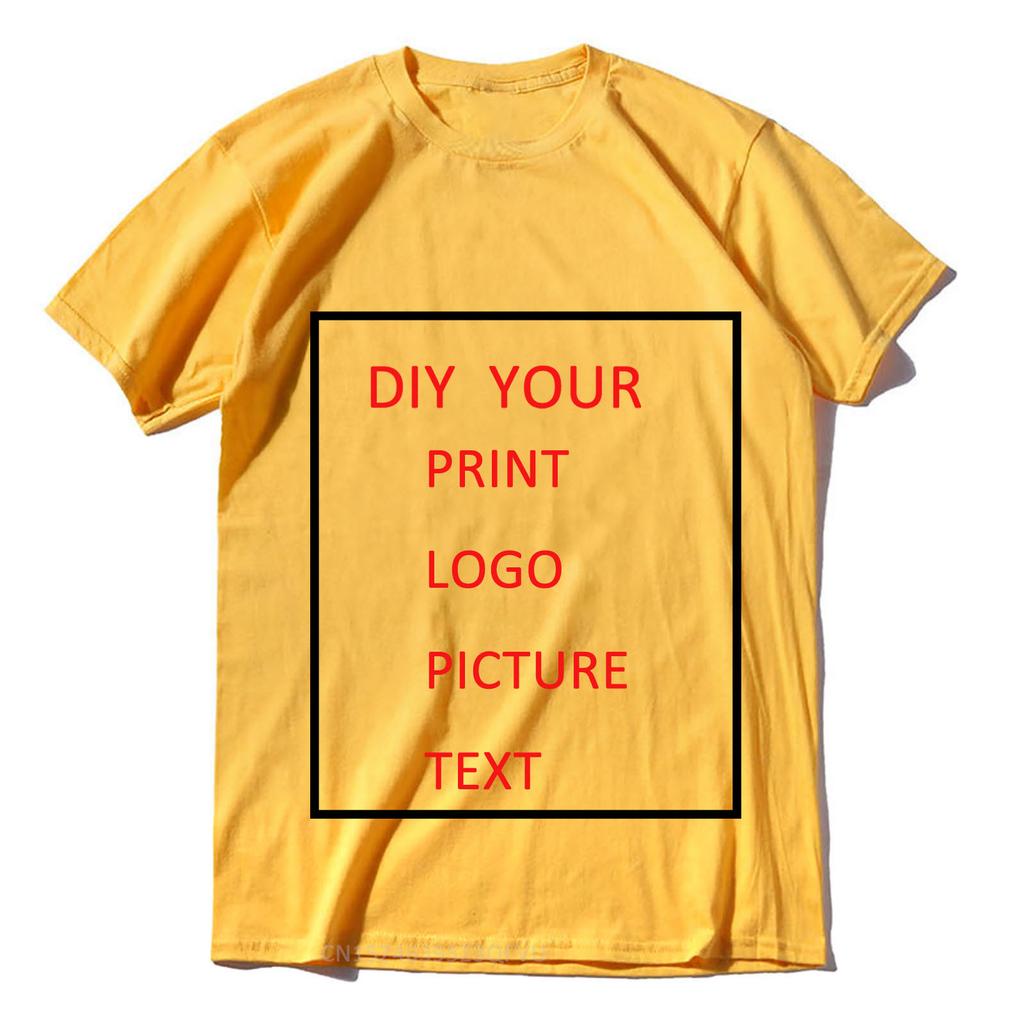DIY CUSTOM YOUR PRINT LOGO PICTURE TEXT TSHIRTS WOMEN MEN UNISXE TSHIRT 100 COTTON OWN DESIGNS TOPS TSHIRT Gift