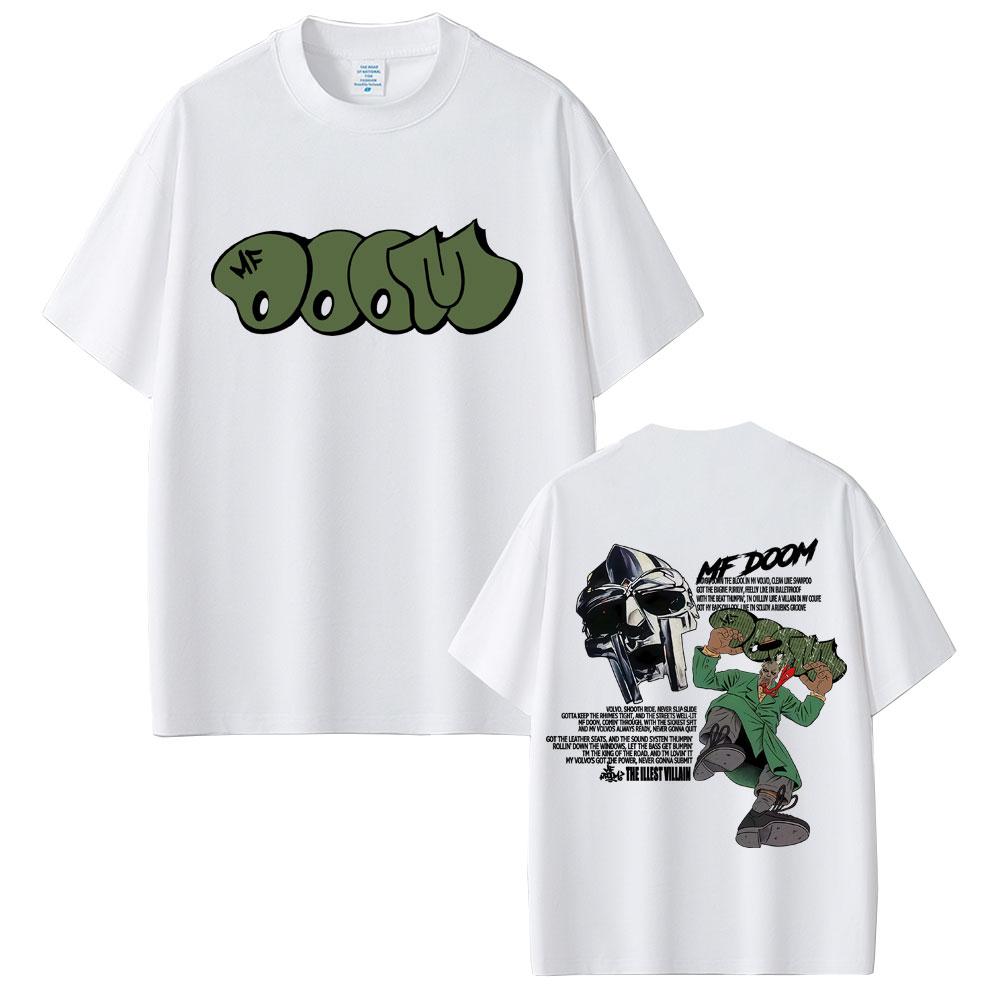 Летняя футболка 2025 года с изображением рэпера Mf Doom, альбом Madvillainy, мужская хип-хоп мода, ретро футболка, повседневная хлопковая оверсайз футболка