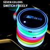 Car New Hot Hot 2025 For tt 2pcs LED Car Luminous Coaster Cup Holder Anti-slip Mat for tt A3 8P 8L 8V A4 B8 B6 B7 B9 A6 C6 C