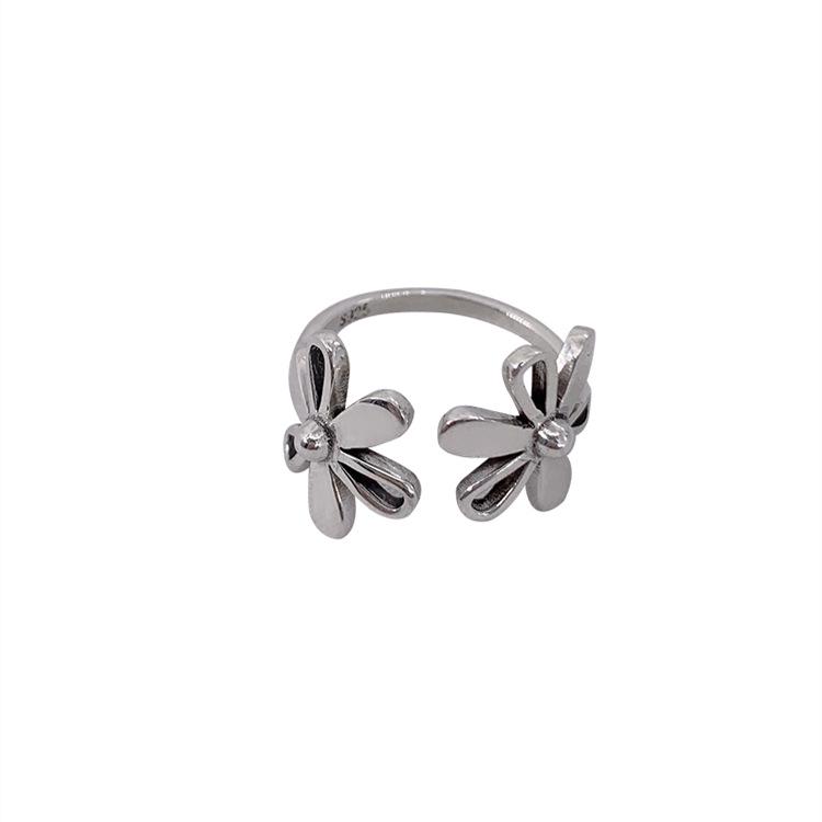 Korean Floral Open-Style Ring for Women - Fashionable 2021 Index Finger Accessory