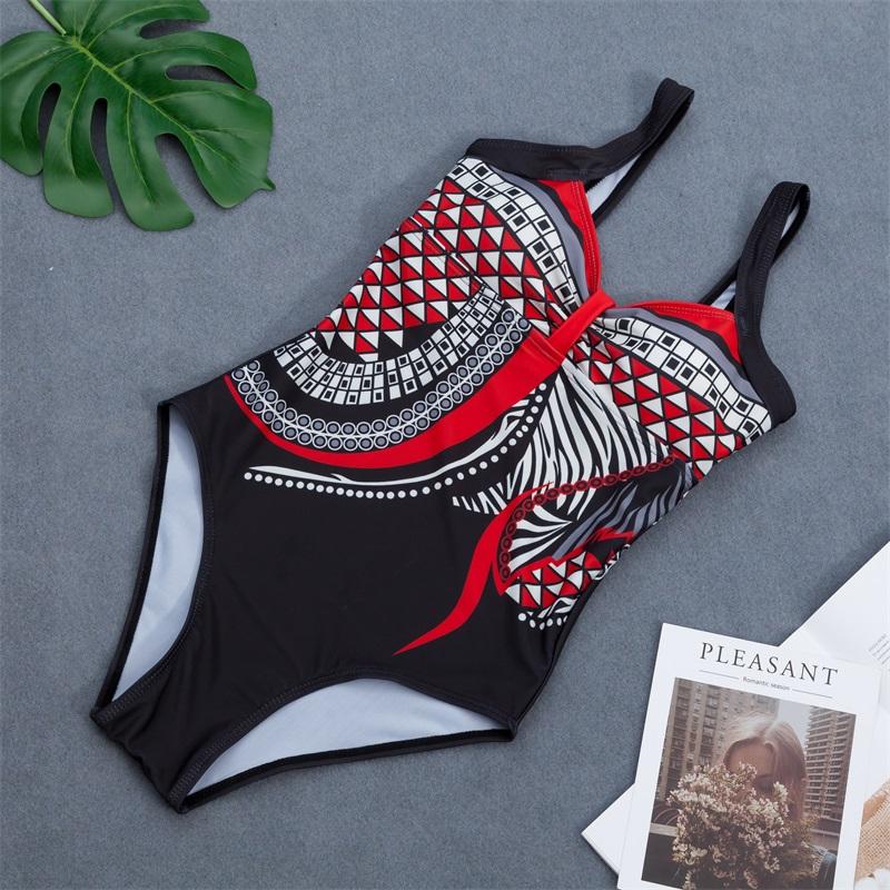 Купальник, женский цельный купальник, сексуальный купальный костюм с эффектом пуш-ап, женский купальный костюм, пляжная одежда с принтом, большие размеры