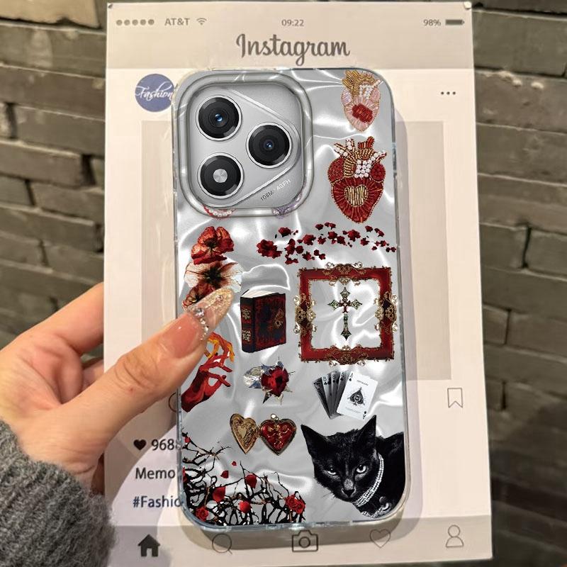 Ретро Солнце Морской Цветочный Глаза Девушки Женщины Для Honor 400 Pro X9c Magic7 Magic6 200 Lite Smart X9a X8a X8b X8c X7c X8 Чехлы Обложка