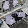 Милые кошачьи большие коврики для мыши с резиновым запирающим краем, настольные коврики, ковер для игрового стола, аксессуары для стола геймера, противоскользящие коврики