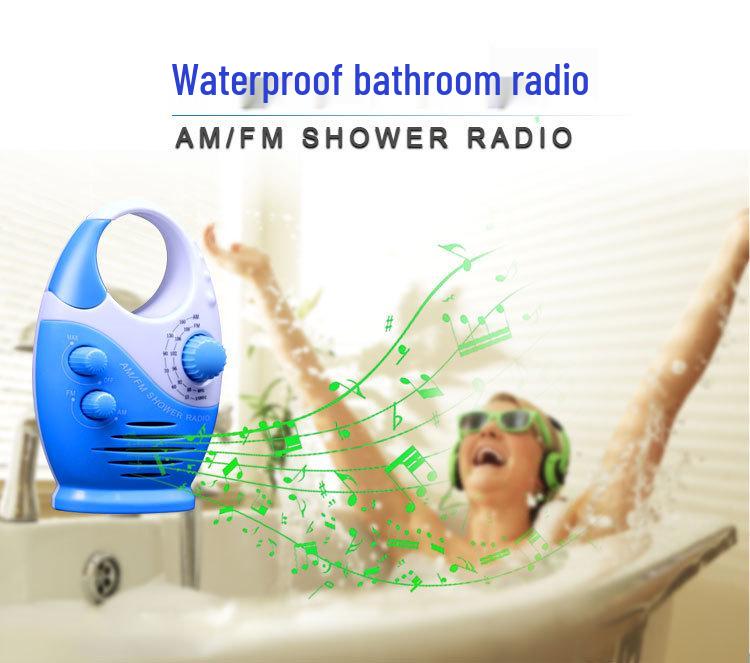 Компактное водонепроницаемое AM/FM радио для прослушивания английского языка на CET-4/6 - Идеально для студентов и ванных комнат