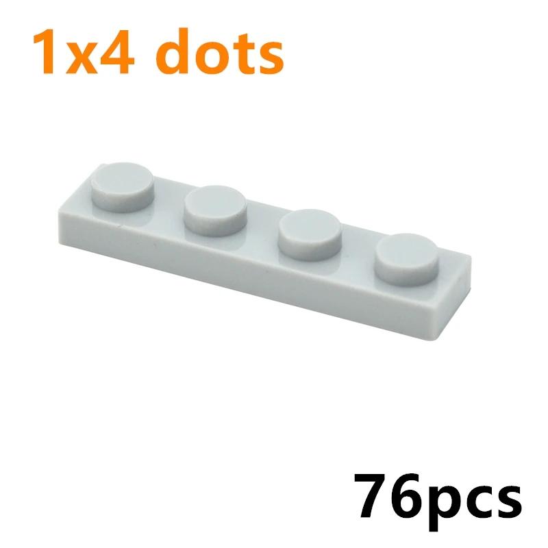 76 шт. DIY Строительные блоки Тонкая пластина 3710 Фигурки 1x4 Точки Кирпичики Конструктор Креативный Размер MOC Совместимый с Игрушками для Ребенка