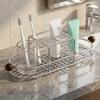 Waterproof Toothpaste Rack Stainless Steel Cutlery Storage Rack Toothbrush Holder  Desktop