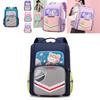 Lightweight And Stylish Nylon Children's Backpack For Grades One To Three With Colorful Animal Design