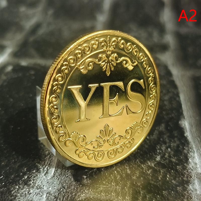 Креативная коллекционная монета из сплава «Да или нет», монета с решением, художественная коллекция, двухсторонняя подарочная памятная золотая монета