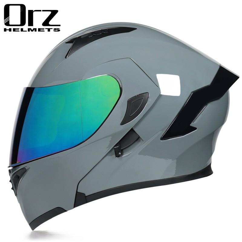 Full Face Motorcycle Helmet Men Women With Visor Flip-Up Design ABS Shell Winter Riding Gear In Multiple Colors