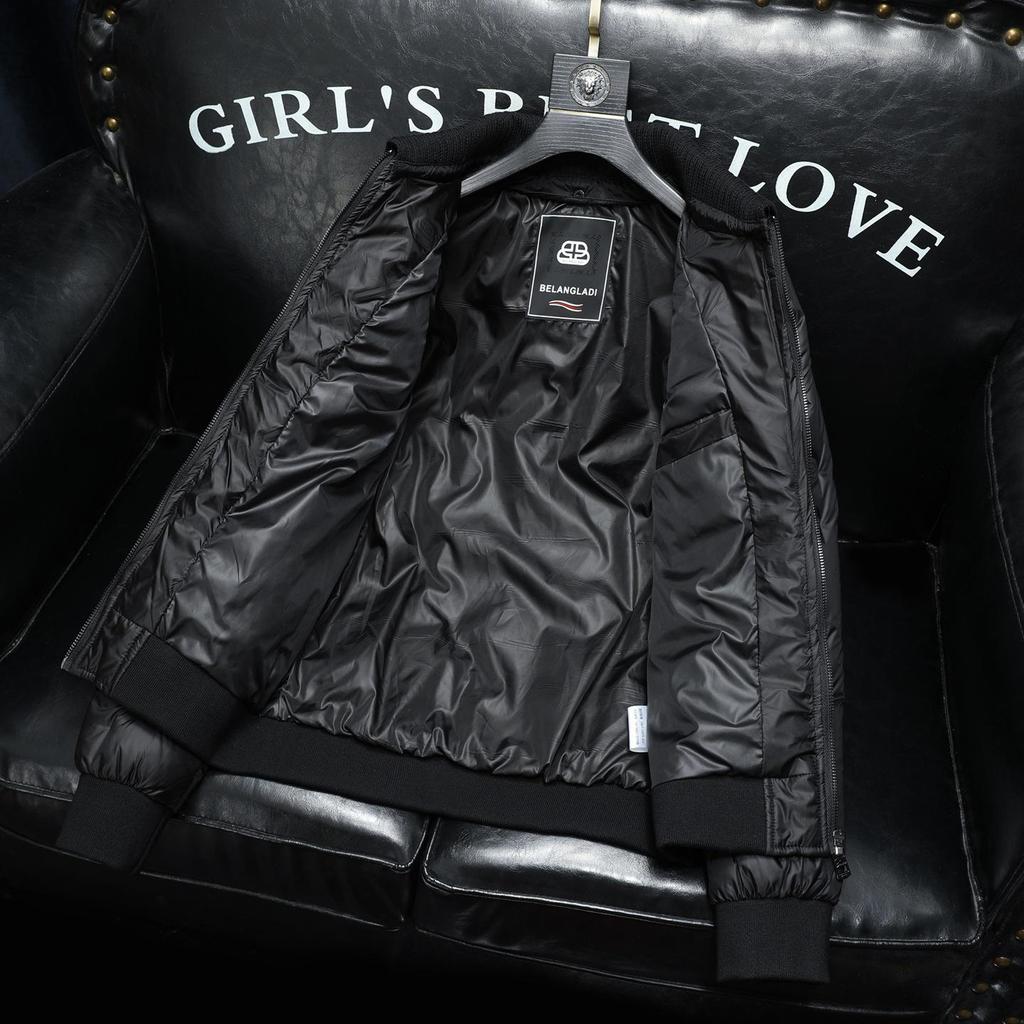 Европейская съемная воротник Темно-цветочный пуховик - Зимний модный тренд 2025 года для мужчин