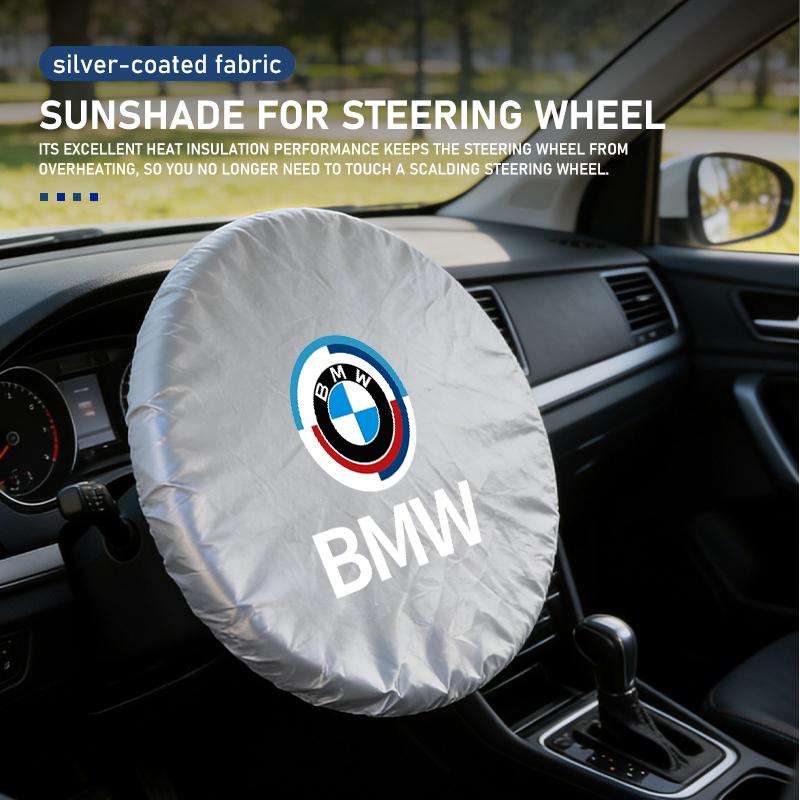 Car Steering Wheel Sun Block Silver Coated Cloth Sun Shade Cover For BMW M E87 E30 E46 E28 E39 F18 F35 G03 F10 E93 F20 r3