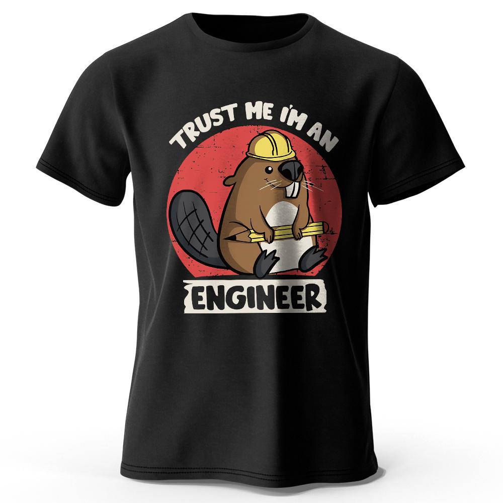 Mens Trust Me Im An Engineer Casual Printed TShirt Profession Summer Tops Geek Streetwear Shortsleev Unique Graphic Tees