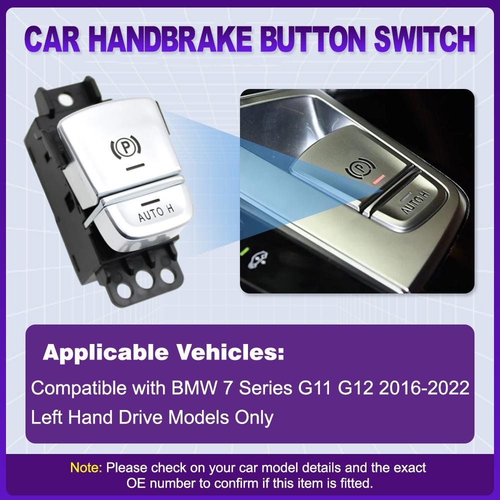 3 Pins Left Hand Drive Brake Button Parking Switch 61316819981 61319384255 Fit For BMW 7 Series G11 G12 2016-2022