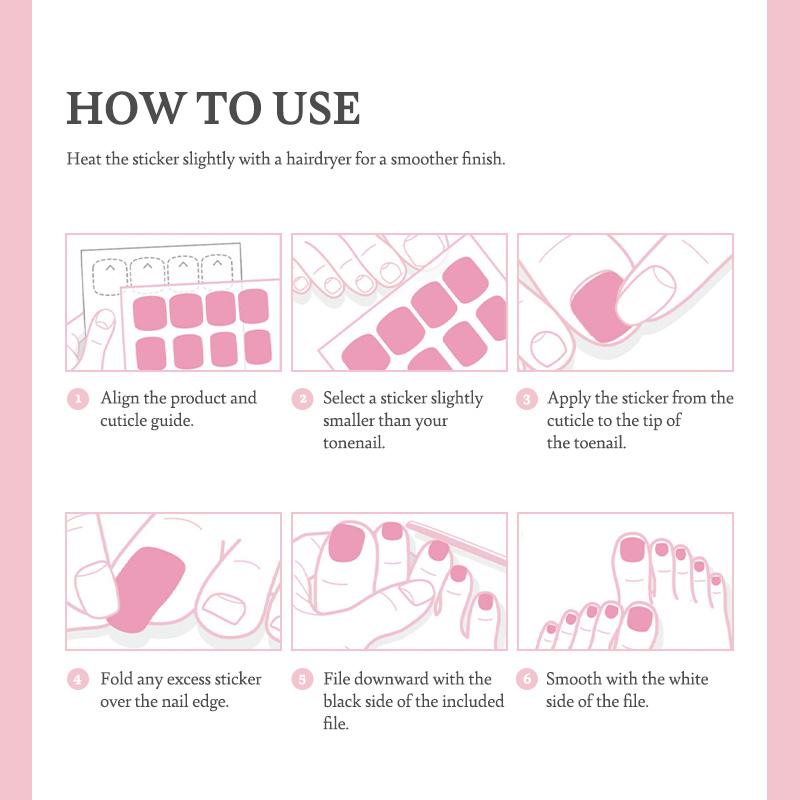 Праздничные и Смелые Наклейки для Педикюра - 37 Самоклеящихся Типсов, Яркие Неоновые и Графические Принты, Быстрый 5-минутный Педикюр