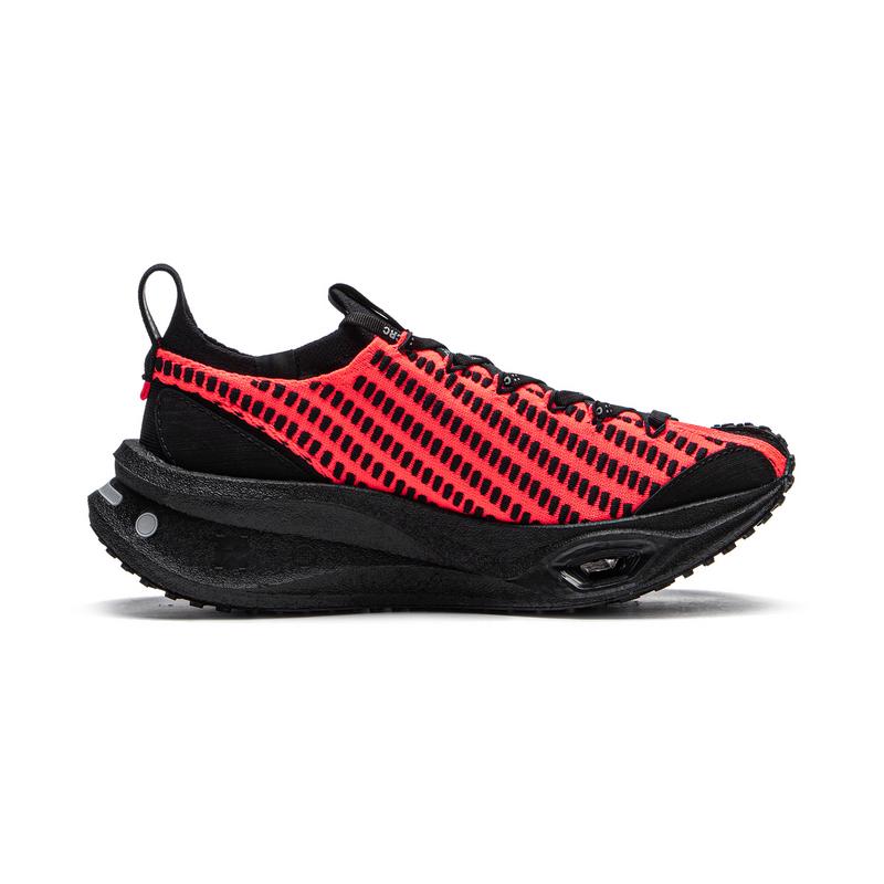 Li Ning Trendy Versatile Non-Slip Wear-Resistant Low-Top Casual Shoes Unisex Casual Shoes Red Black AZGU043-7