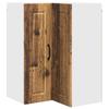 PORTO Wall Mounted Corner Cabinet Reclaimed Wood Look 57 X 57 X 80 Cm Engineered Wood