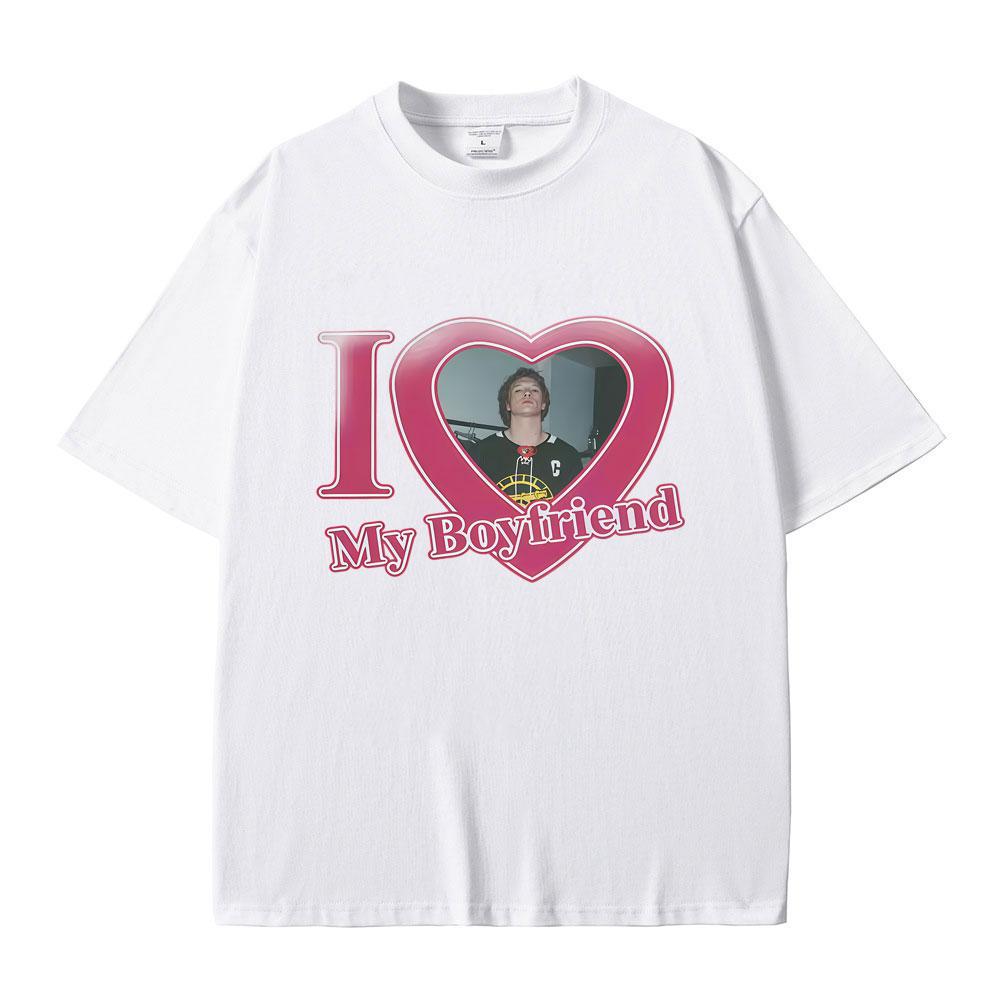 Heated Rivalry T Shirt I Love My Boyfriend Ilya Rozanov Graphic Tshirt Men Women Clothing Fashion T Shirts Male Vintage Tshirt