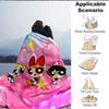 1pc Powerpuff Girls Blanket Lightweight Flannel Blanket Throw Blanket For Sofa, Bed, Travel, Camping, Livingroom, Office, Couch