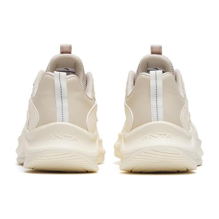 Anta Wander Fashion Slip Resistant Abrasion Resistant Low top Running Shoes Women's Gray White Pink 922315573-4