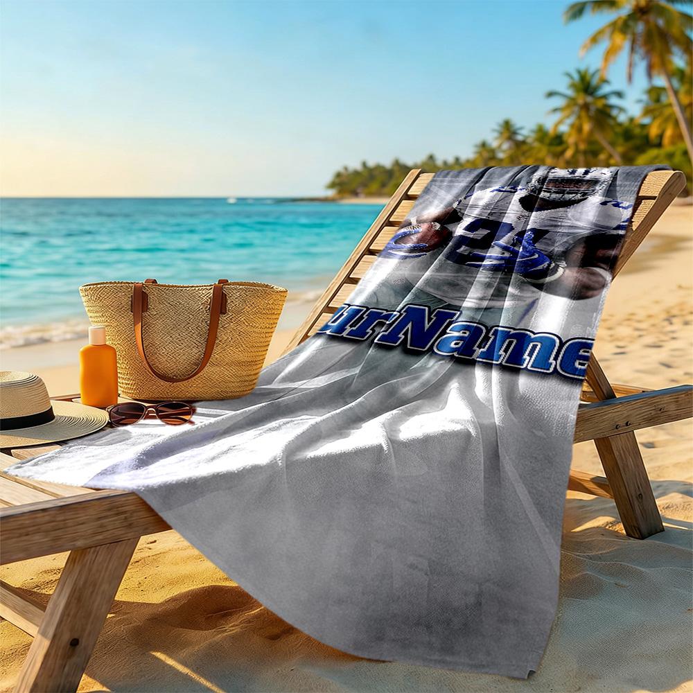 Dallas Customize Text Beach Towel Super Soft & Absorbent Ideal for Travel Outdoor Swim Pool Yoga Surf Camping Hiking Gym Gift Holiday