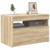 TV Stand with LED Lights Sonoma Oak Finish 60 x 35 x 40 cm