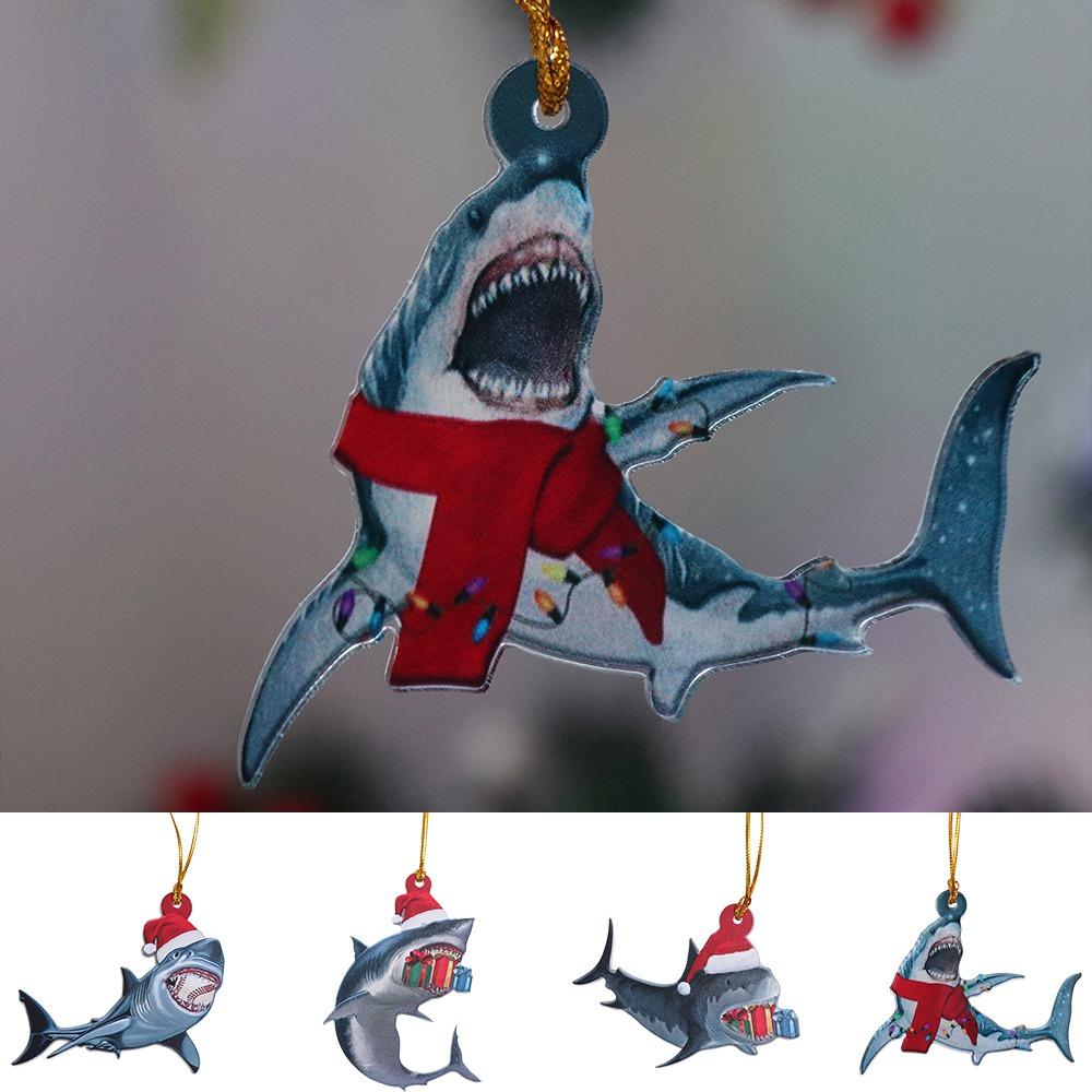 Marine Animal Shark Christmas Ornaments Hangings Christmas Tree Decoration  Kids Gift